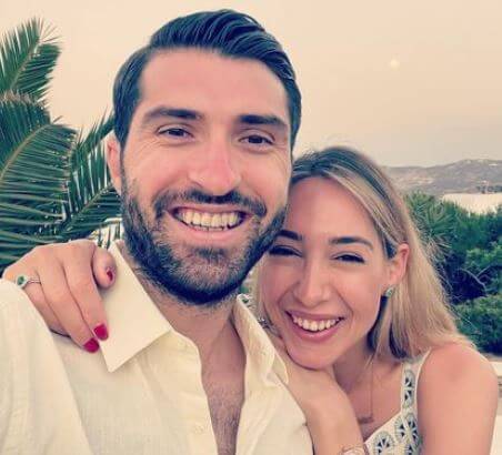 Alexandra-Sofia Kalouli with her husband Karim Ansarifard.